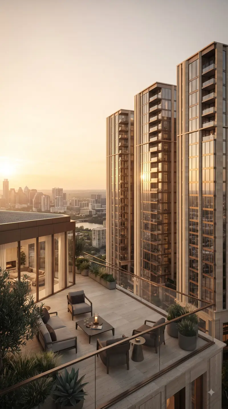 Nine Zero rooftop terrace with views across the Gurugram skyline